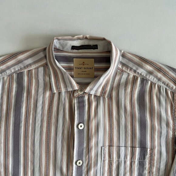 Tommy Bahama Men's Striped Button Down Long Sleeve Shirt Size Large - Picture 3 of 8